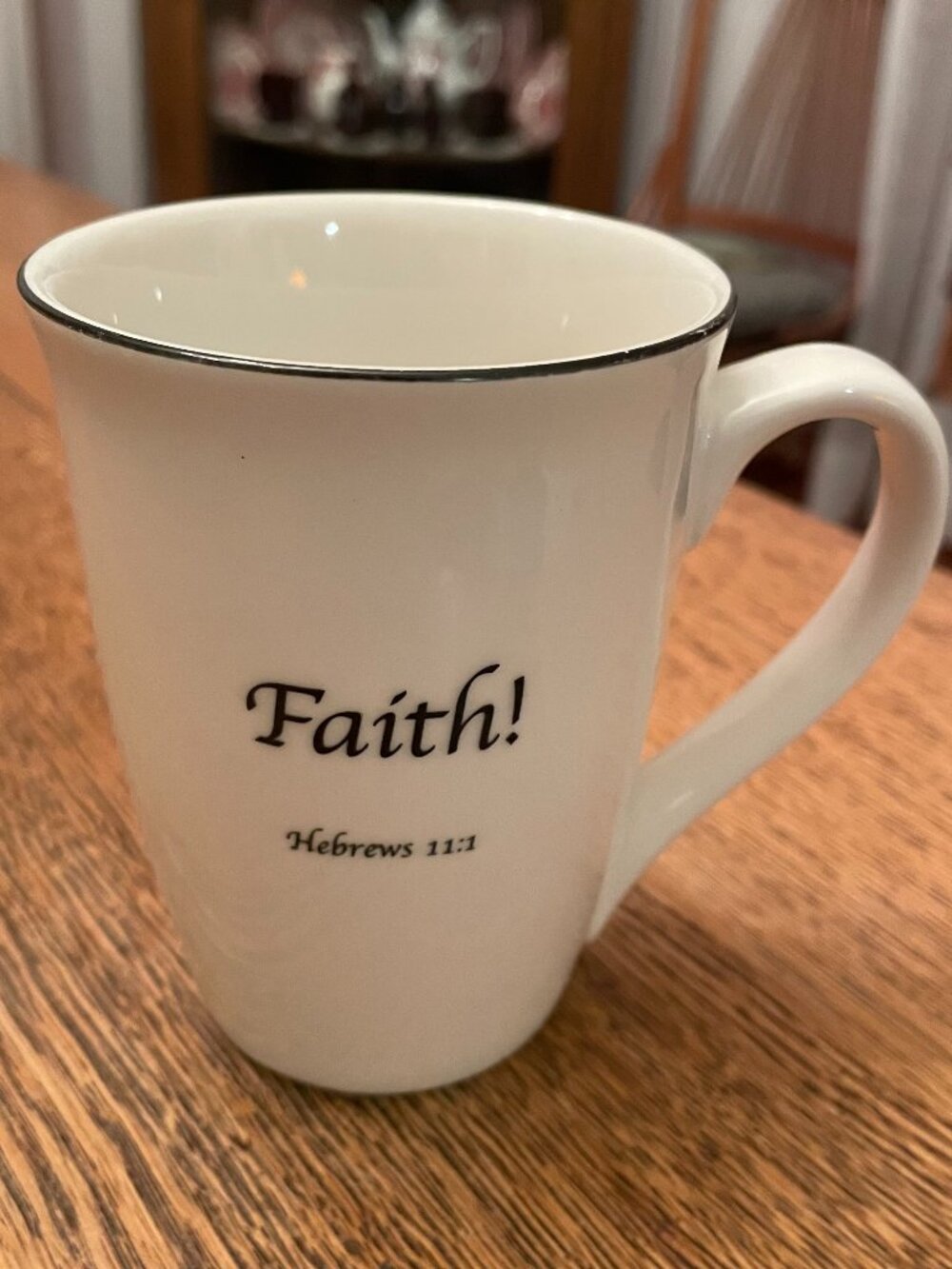 Faith! Hebrews 11:1 Bible Verse Themed Coffee Cup Mug 12 ounces Feed on the Word